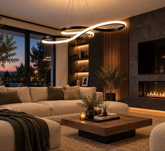 Lustre Design Noir - Infini