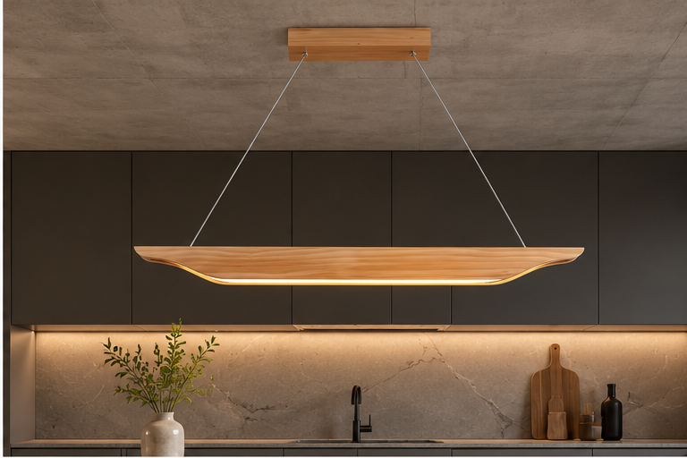 Suspension LED en bois - Nakoa